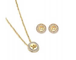Bouton Classic Pendant and Earrings Set